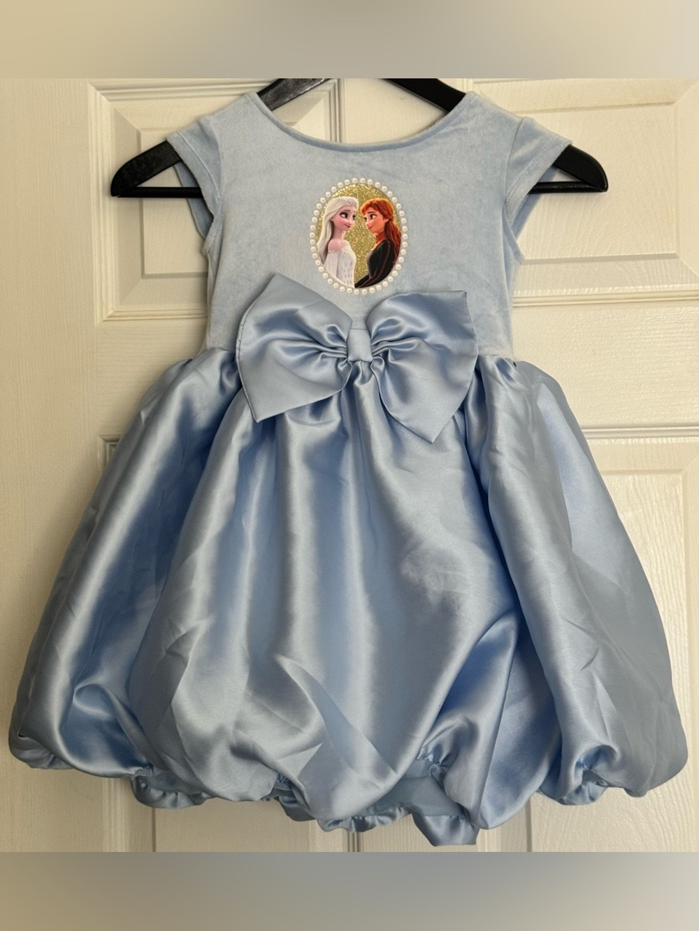 Disney Light Blue Princess Bow Dress with Character Medallion